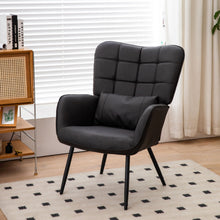 Load image into Gallery viewer, Modern Accent Arm Chair High Back With Metal Legs And Soft Padded
