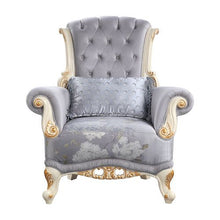 Load image into Gallery viewer, Galelvith - Chair With Pillows - Gray Fabric
