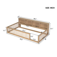 Load image into Gallery viewer, Floor Bed With Storage Cabinets And USB Ports
