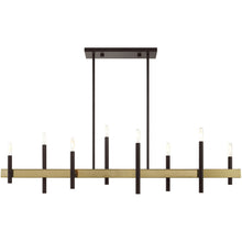 Load image into Gallery viewer, 24'' Eight-Light Dimmable Chandelier With Shades - Bronze

