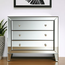 Load image into Gallery viewer, 30" Glass Three Drawer Chest - Clear
