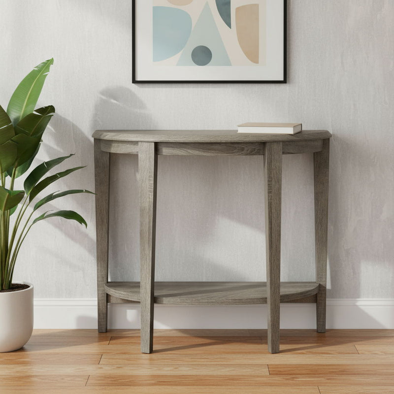 33" End Table With Shelf - Deep Taupe