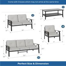 Load image into Gallery viewer, Patio Furniture Set &amp; Coffee Table And Cushions For Backyard
