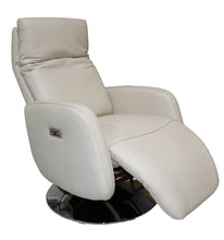 Load image into Gallery viewer, Tufted Genuine Leather Power Swivel Recliner (730557) - Sand
