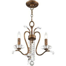 Load image into Gallery viewer, 18" Three Light Metal Dimmable Chandelier With Shades - Bronze / Clear

