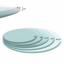Load image into Gallery viewer, 30" Round Tempered Glass Table Top Clear Glass 2 / 5" Thick Beveled Polished Edge - Transparent
