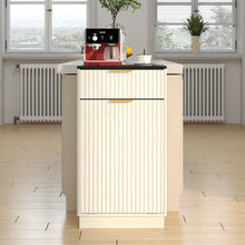 Load image into Gallery viewer, Tilt Out Trash Can Cabinet With Wave Textured Drawer &amp; Pull Out Bin
