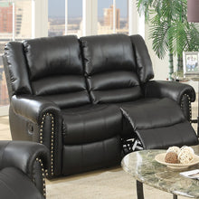 Load image into Gallery viewer, Plush Relax Power Reclining Loveseat 2 Seat Couch With USB Charging Armrest Cushion Living Room Furniture - Black
