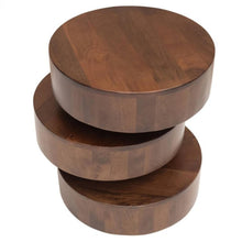Load image into Gallery viewer, Round Drum End Table - Brown
