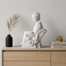 Load image into Gallery viewer, Vintage Look Boy Sitting Statue - Off White
