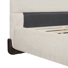 Load image into Gallery viewer, Queen Size Upholstered Bed With Slat Support - Beige
