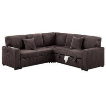 Load image into Gallery viewer, Convertible Sectional Upholstered Sleeper Sofa With Storage Chaise
