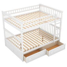 Load image into Gallery viewer, Full over Full Bunk Bed with Drawers, Convertible Beds, White(OLD SKU: SM000241AAK-1)
