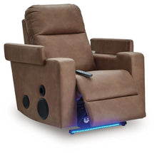 Load image into Gallery viewer, Lorrenton - Caramel - Glider Power Recliner With Audio System
