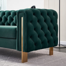 Load image into Gallery viewer, Chesterfield Modern Tufted Velvet Living Room Sofa, 84.25&#39;&#39;W Couch,Green
