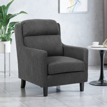 Load image into Gallery viewer, Contemporary Club Chair With Upholstered Fabric And Rubberwood Legs
