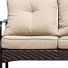 Load image into Gallery viewer, Polyester Blend Sofa With Black Legs - Beige
