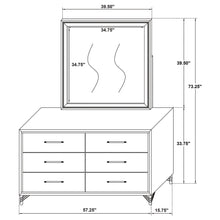 Load image into Gallery viewer, Malcolm - 6 Drawer Dresser With Mirror - White
