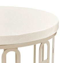 Load image into Gallery viewer, La Marisia - Marble Chairside Table - Creamy Pearl / Champagne
