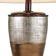 Load image into Gallery viewer, Exotic Wide Stripe Table Lamp - Brown And Gold
