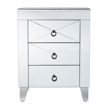 Load image into Gallery viewer, End Table With Three Drawers - Silver

