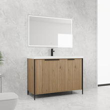 Load image into Gallery viewer, Modern Freestanding Bathroom Vanity With Resin Sink &amp; Soft Close Cabinet Doors
