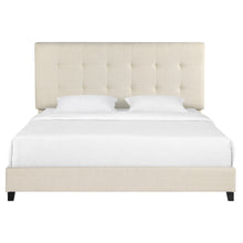 Load image into Gallery viewer, Bridgevine Home King Size Beige Tufted Upholstered Platform Bed
