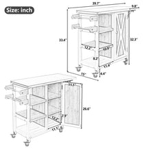 Load image into Gallery viewer, Foldable Outdoor Kitchen Island With Storage Cabinet
