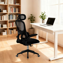 Load image into Gallery viewer, High Back Ergonomic Swivel Rolling Office Chair With Tilt Function, 3D Headrest, Lumbar Support - Black
