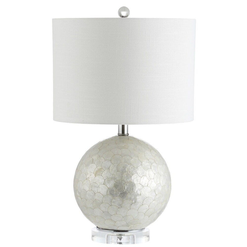 Globe With Drum Shade - White