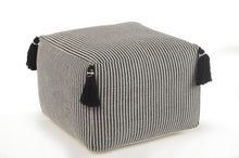 Load image into Gallery viewer, Square Cotton Ottoman - Gray
