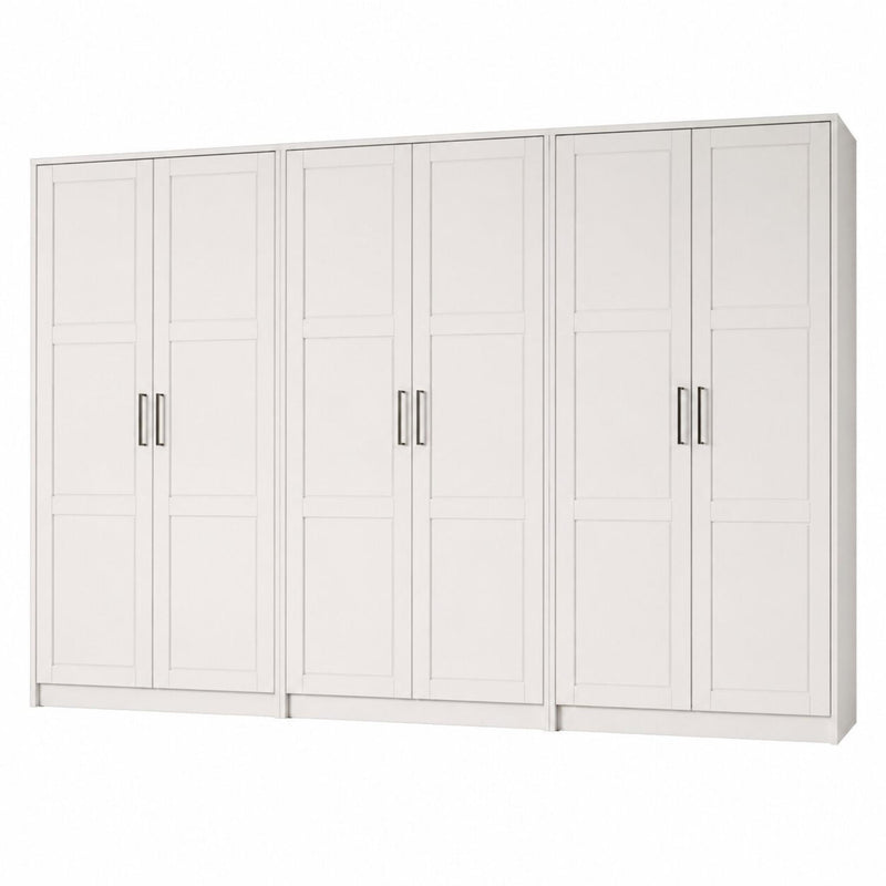Solid Wood Six Door Combo Dresser (765123) - White