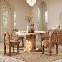 Load image into Gallery viewer, Penny - Round Arched Upholstered Dining Side Chair (Set of 2) - Golden Rust Orange
