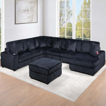 Load image into Gallery viewer, Contemporary Style Modular Sectional Sofa Set With USB, Cup Holder
