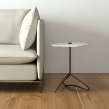 Load image into Gallery viewer, Marble End Table - Gold And White
