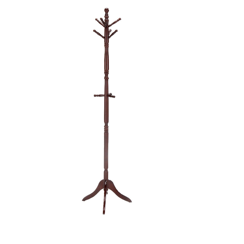 Tall Wooden Standing Coat Rack Swivel With Finish - Cherry