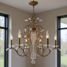 Load image into Gallery viewer, 26'' Six-Light Dimmable Chandelier With Shades - Bronze
