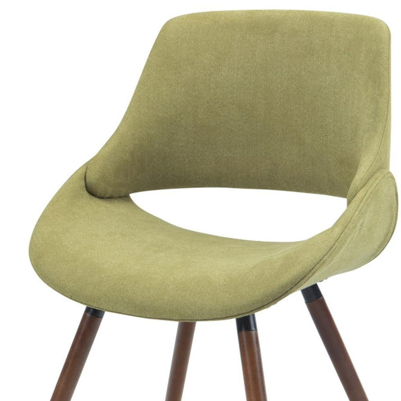 Neon Solid Wood Dining Parsons Chair - Green / Natural