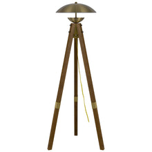 Load image into Gallery viewer, Tripod Floor Lamp With Antiqued Brass Dome Shade - Brass
