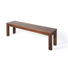 Load image into Gallery viewer, Acacia Wood Outdoor Bench With Beautiful Slat Paneling - Dark Brown
