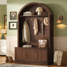 Load image into Gallery viewer, Arched Top Hall Tree With 5 Hooks
