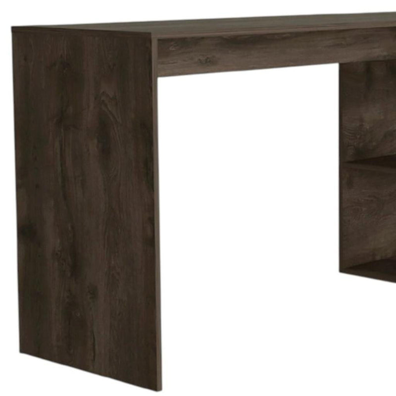 L Shape Writing Desk - Dark Brown