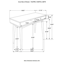 Load image into Gallery viewer, 1 Drawer Writing Desk, Compact Size For Home Office - White
