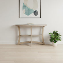Load image into Gallery viewer, Half Moon Three Leg Console Table With Shelves - Taupe
