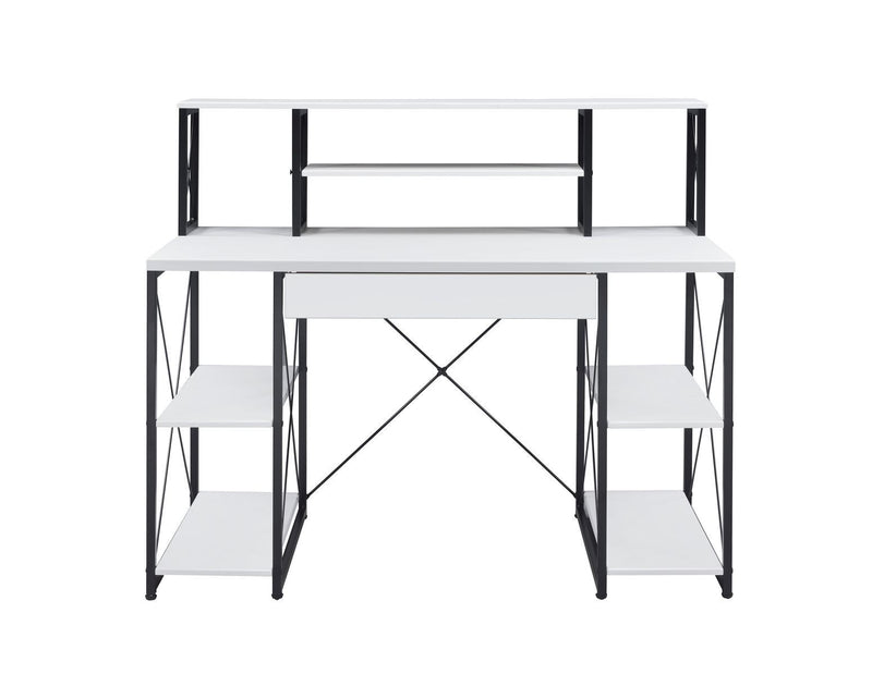 47" Computer Desk - White And Black