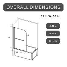 Load image into Gallery viewer, Goodyo - Frameless Bathtub Shower Door - Transparent
