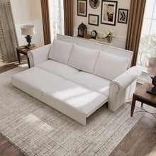 Load image into Gallery viewer, Pull Out Sofa Bed 3 In 1 Convertible Sleeper Sofa With Nailhead Trim &amp; Rolled Arm, Multi Functional

