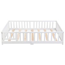 Load image into Gallery viewer, Solid Wood Floor Bed With Door And Fence For Children
