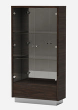 Load image into Gallery viewer, Display Stand With Three Shelves And One Drawer - Silver And Dark Brown
