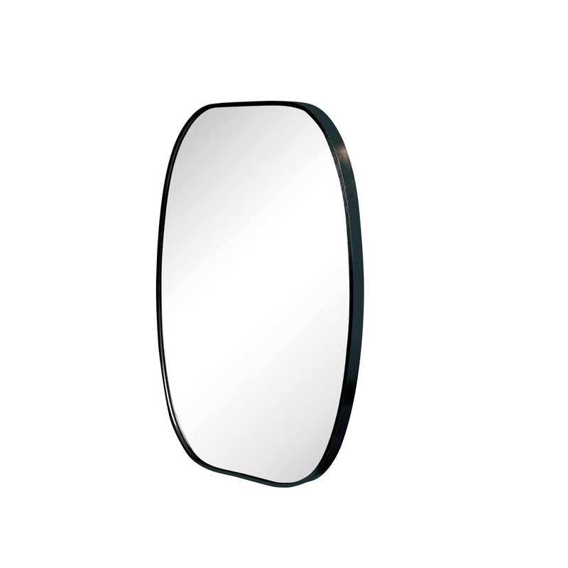 Aluminum Oval Framed Bathroom Vanity Mirror (756111) - Black